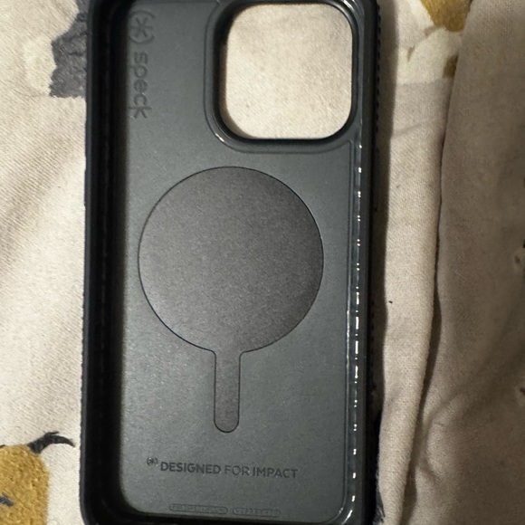 Speck Black iPhone Case with MagSafe Compatibility and Raised Edges